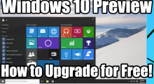 Windows 10 Free Upgrade & Live Preview