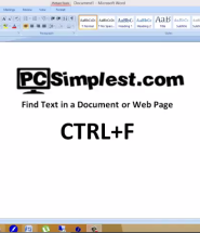 How to find text in documents