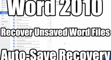 Recover Lost Microsoft Word Files